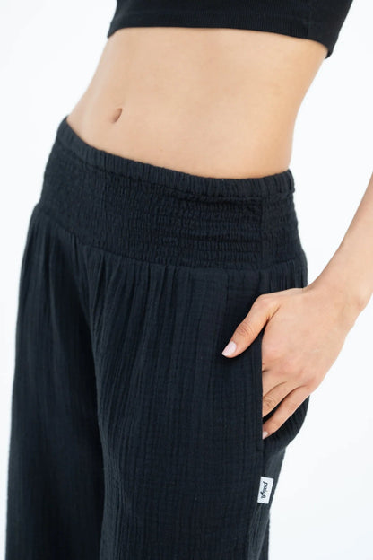 Comfort-Waist Palazzo Trousers