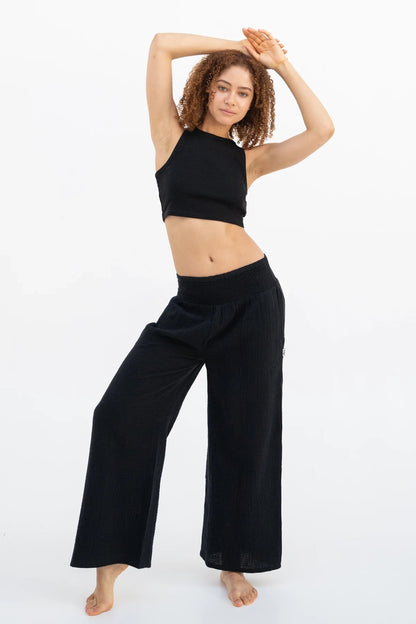 Comfort-Waist Palazzo Trousers