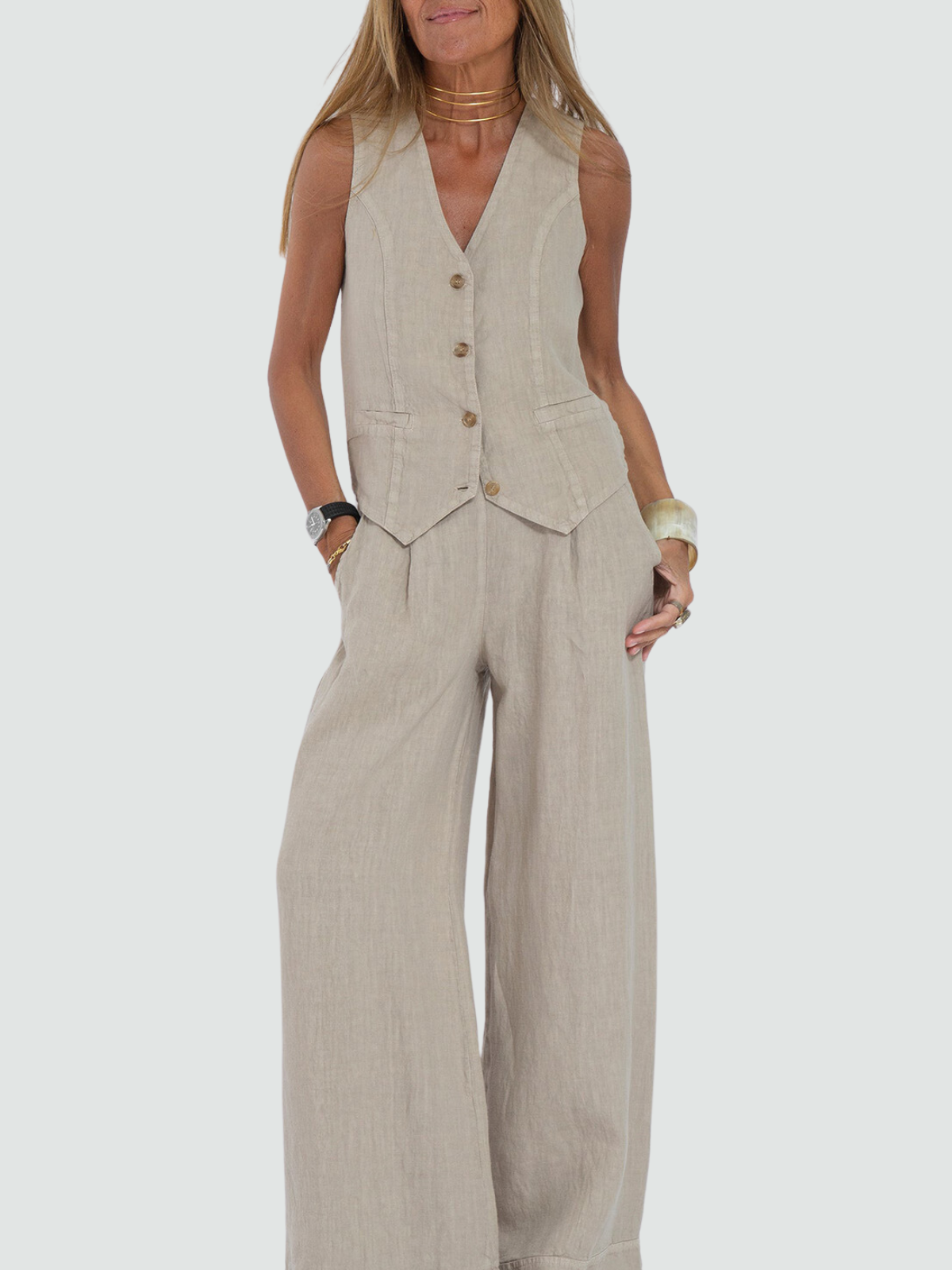 Effortless Chic Cotton-Linen Set