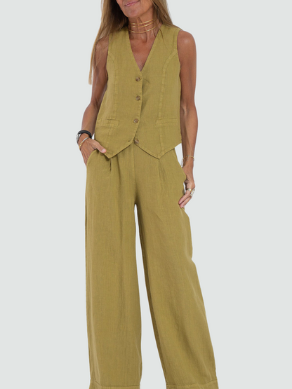 Effortless Chic Cotton-Linen Set