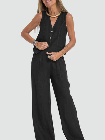 Effortless Chic Cotton-Linen Set