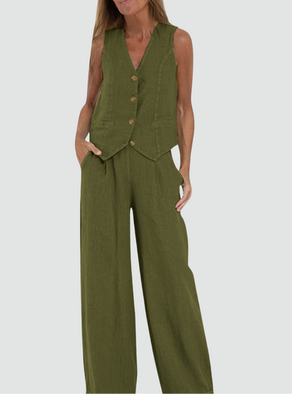 Effortless Chic Cotton-Linen Set