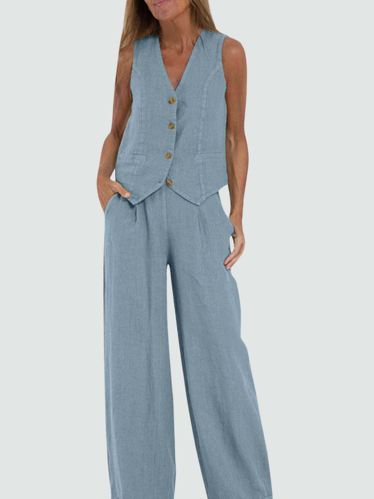 Effortless Chic Cotton-Linen Set