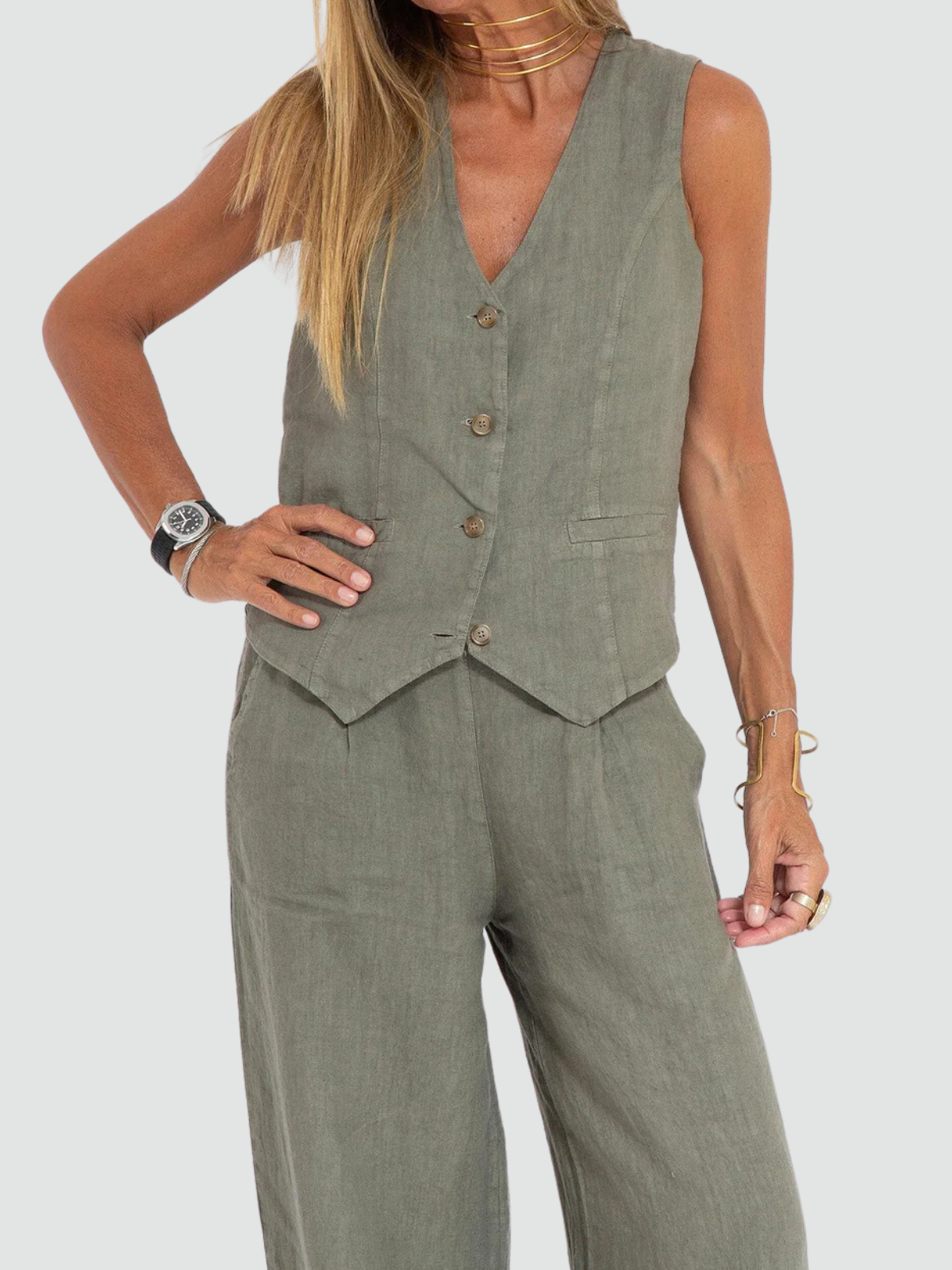 Effortless Chic Cotton-Linen Set