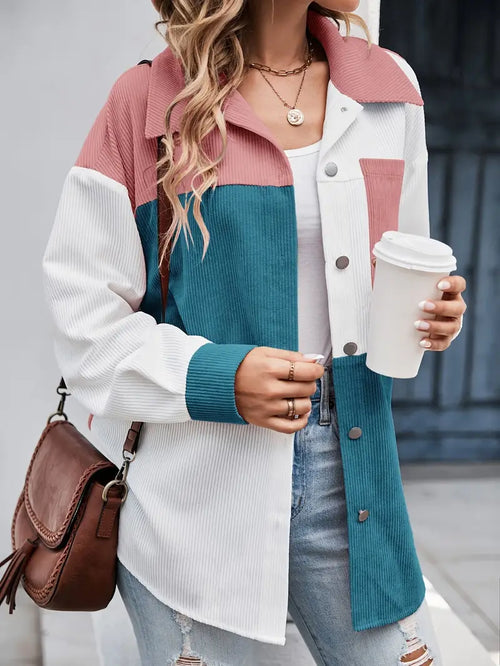Colour-Block Easy-Care Blouse