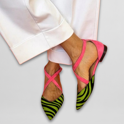 Glam Zebramuster Ballerinas