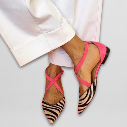 Glamour-Strap Ballerina Flats