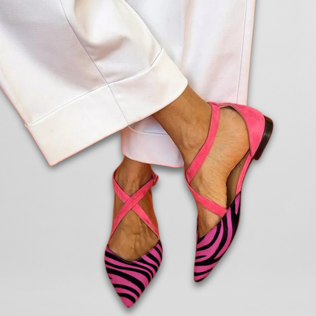 Glam Zebramuster Ballerinas