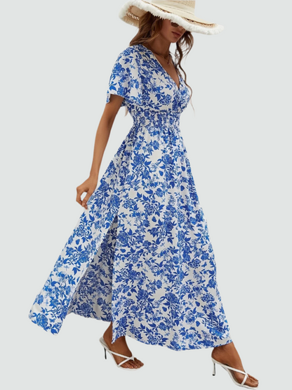 Chic Boho Summer V-Neck Dress