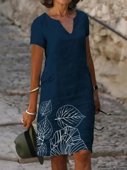 Elegant Fit V-Neck Dress