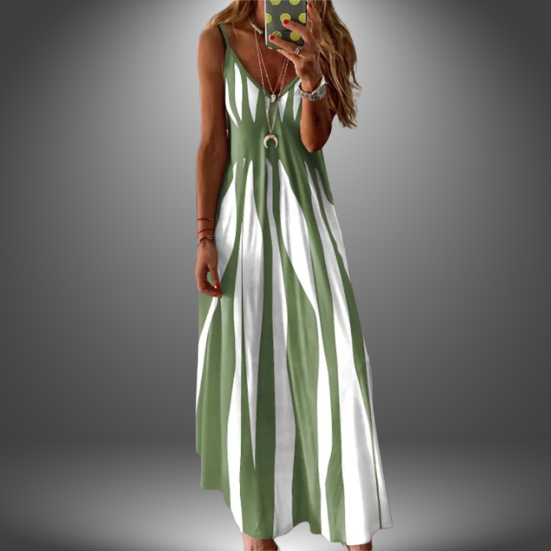 Effortless Striped Summer Maxi Elegance