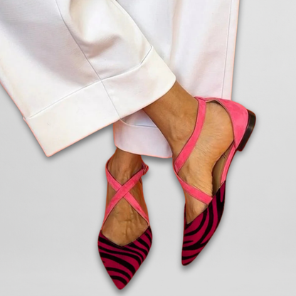 Glamour-Strap Ballerina Flats