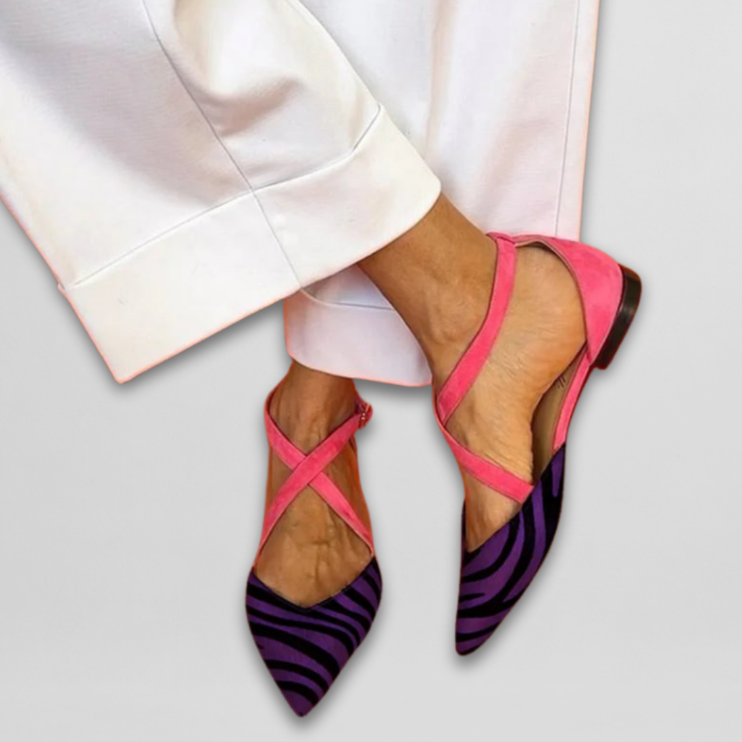 Glamour-Strap Ballerina Flats