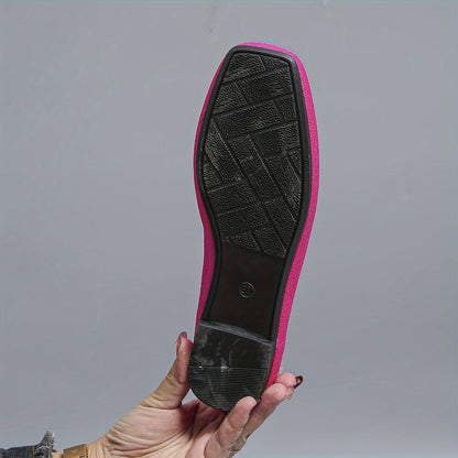Red Slip-On Flats