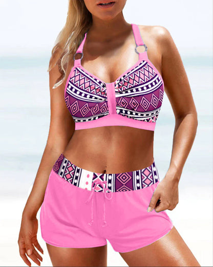 Elegant High-Waist Tankini