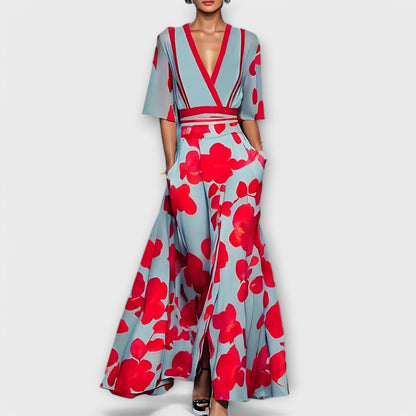 Elegant Floral Wallet Dress