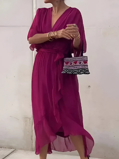 Effortless Elegance Wrap Midi Dress