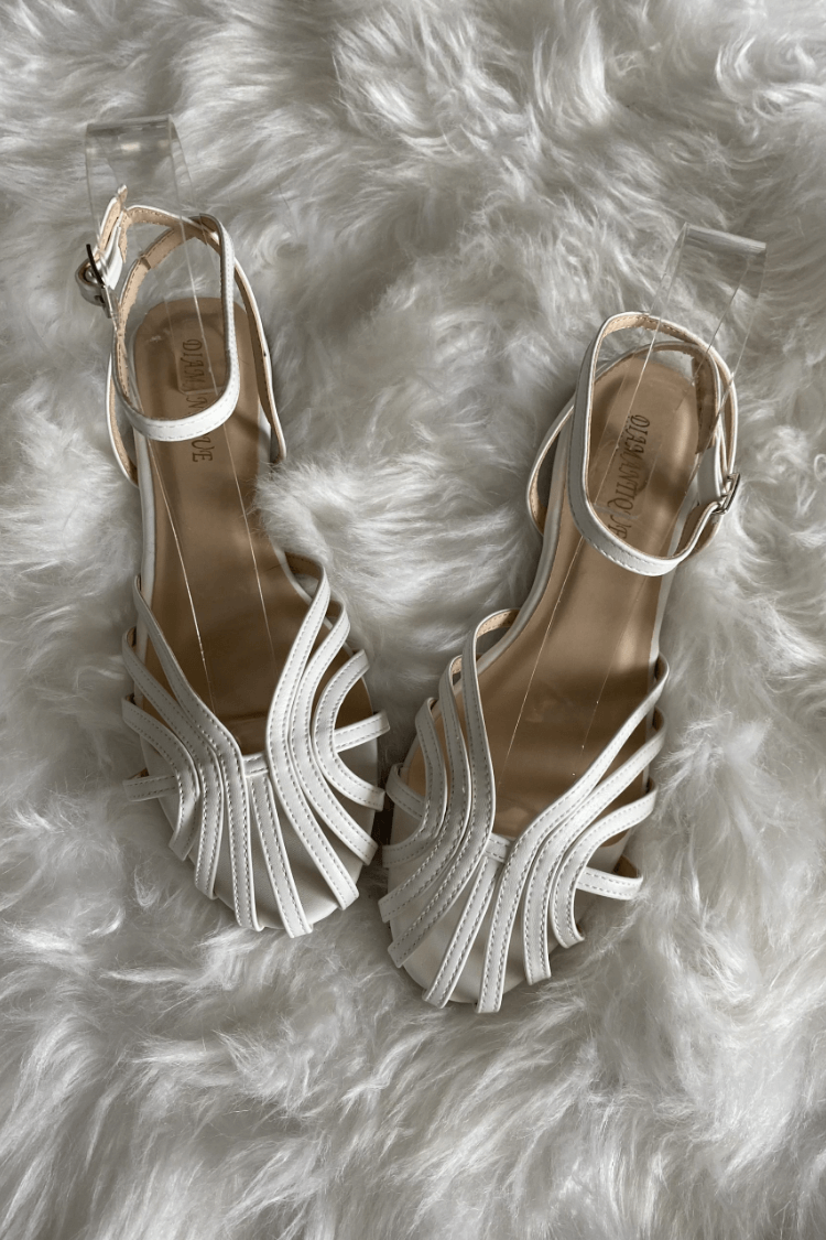 Gold-Touch Woven Flat Sandals