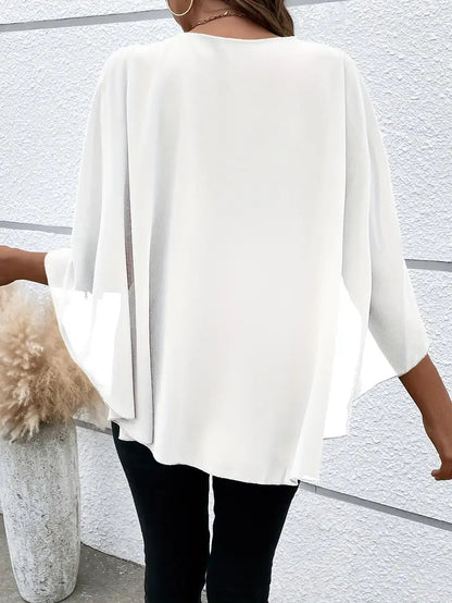 Easy-Care Drape Blouse