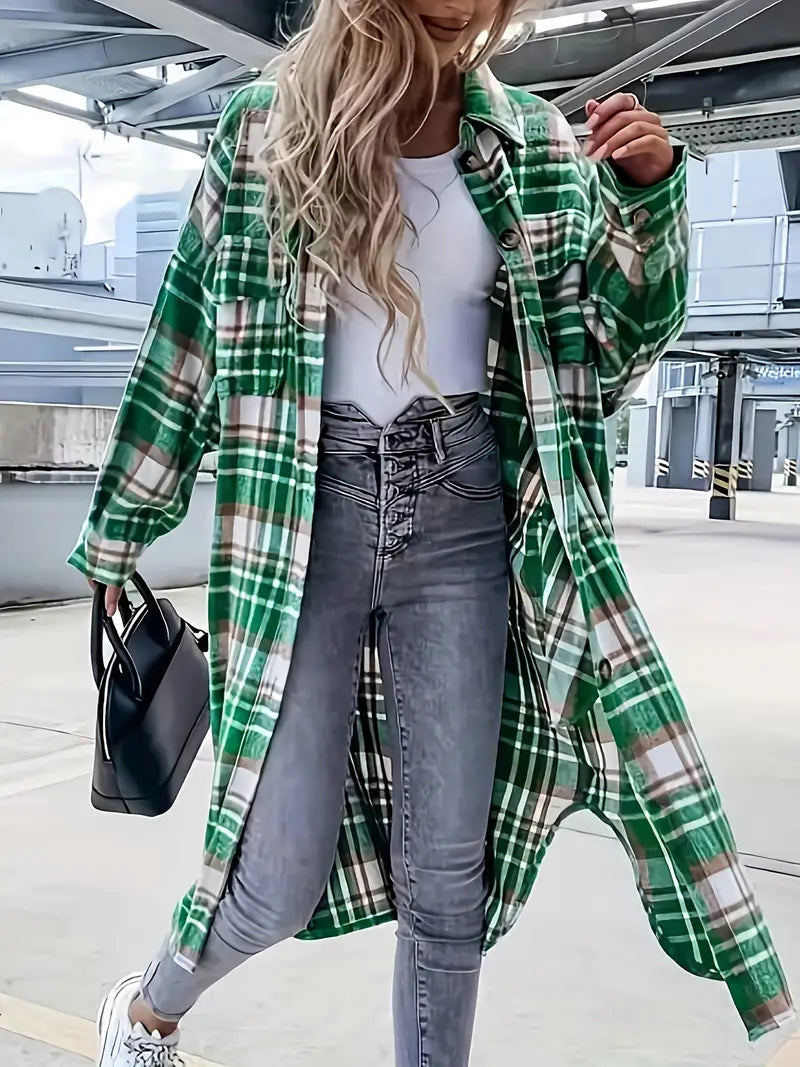 Plaid Soft-Touch Jacket