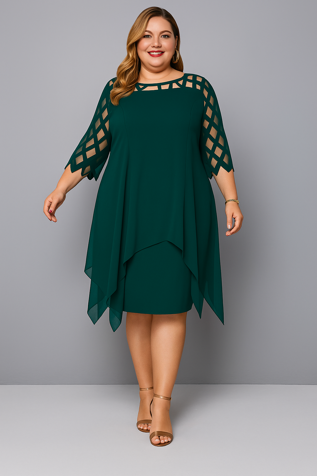 Graceful Lace Midi Dress
