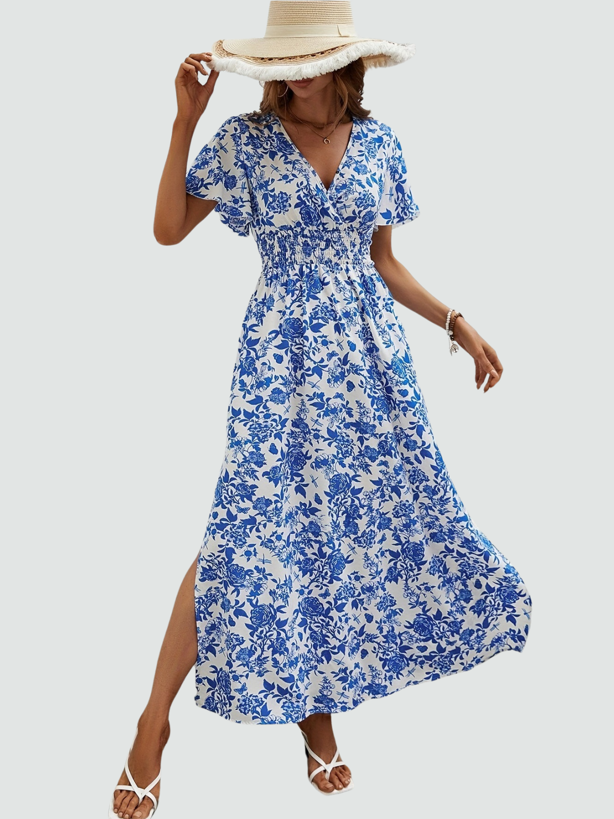 Chic Boho Summer V-Neck Dress