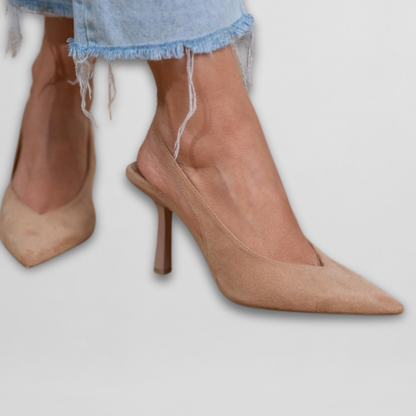 Elegant Nude Slingback Pumps