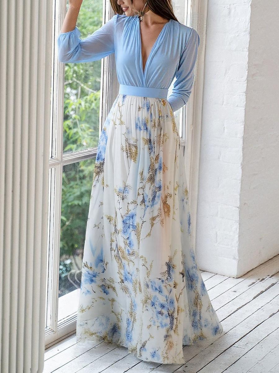Floral-Vibe Long Dress