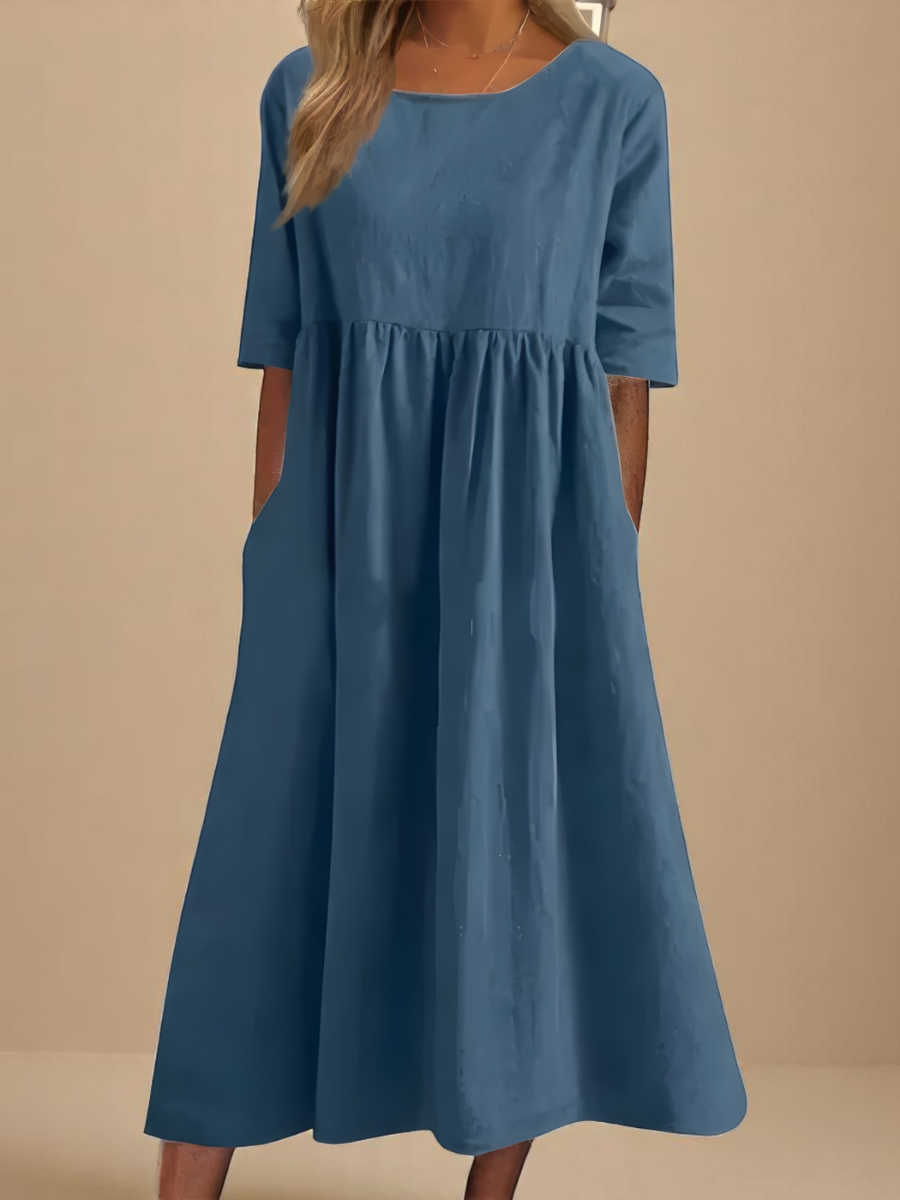 Effortless Airy Cotton Summer Dress