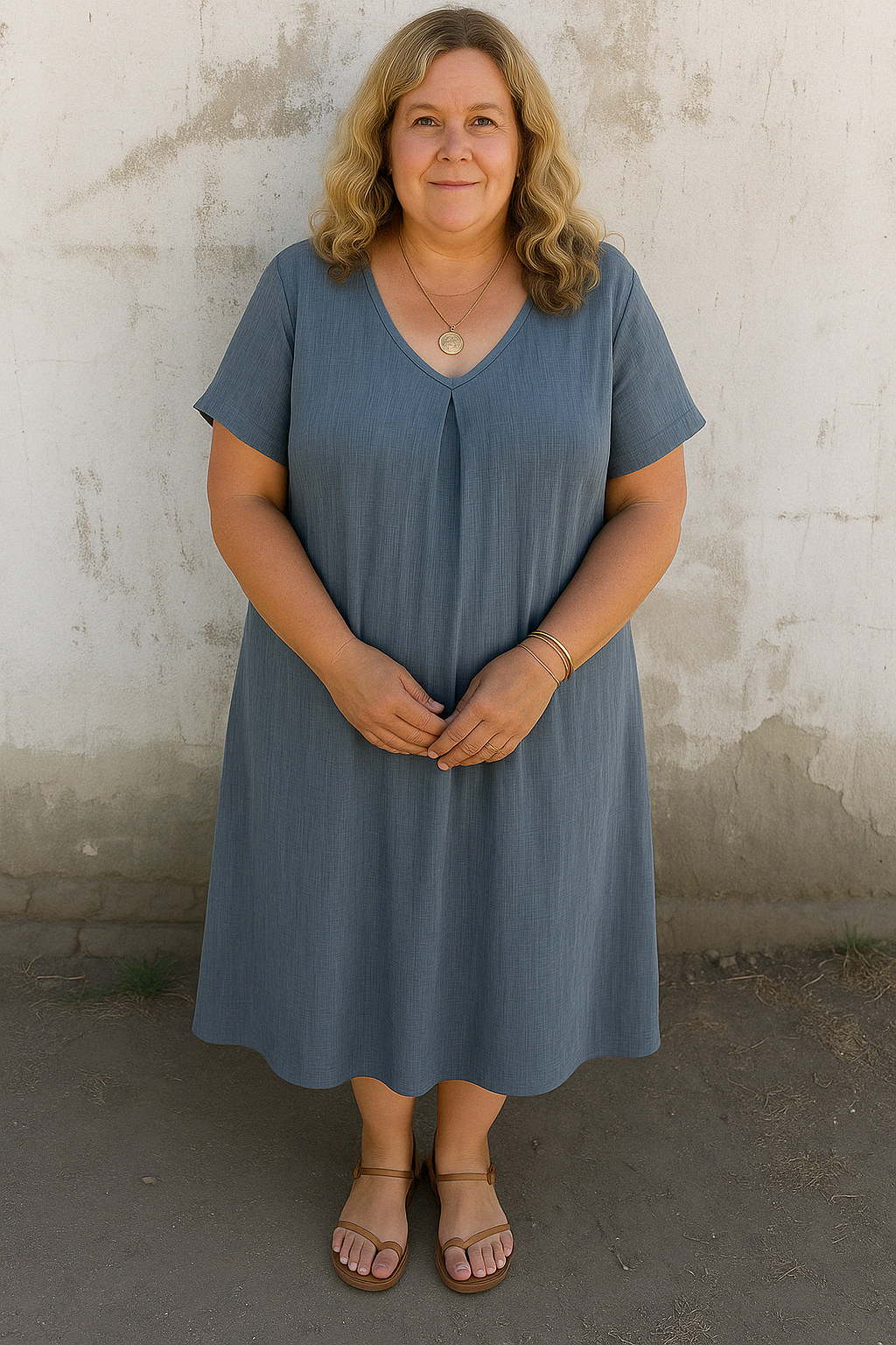 Breezy Comfort Midi Dress