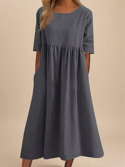 Effortless Airy Cotton Summer Dress