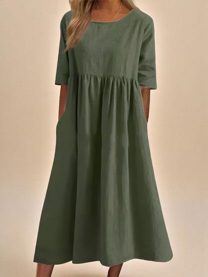 Effortless Airy Cotton Summer Dress