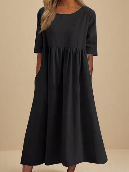 Effortless Airy Cotton Summer Dress