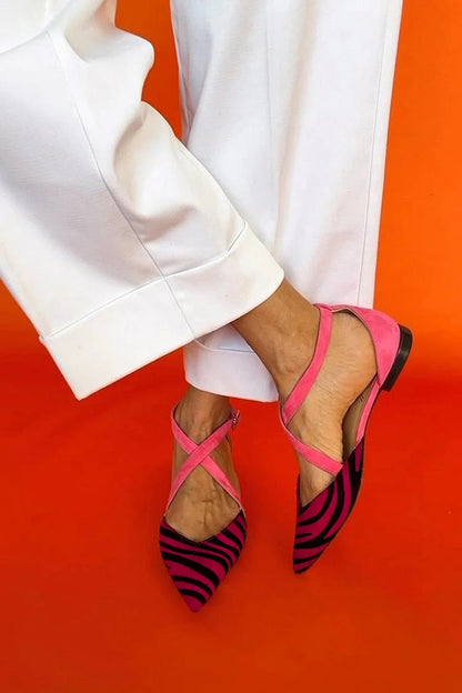 Zebra-Chic Fuchsia Ballerina