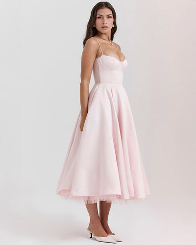 Fairytale Satin Midi Dress