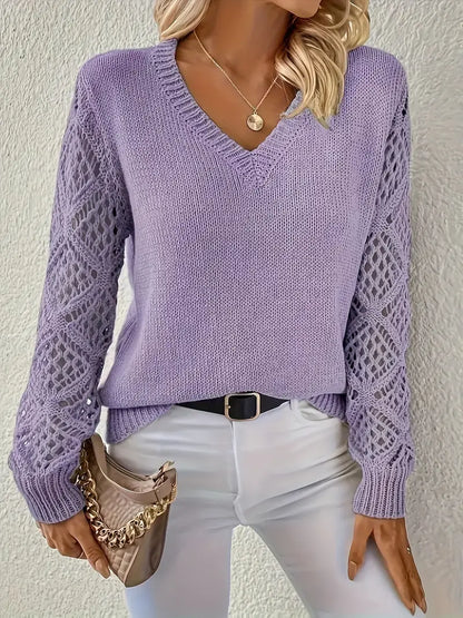 Figure-Flattering V-Neck Jumper
