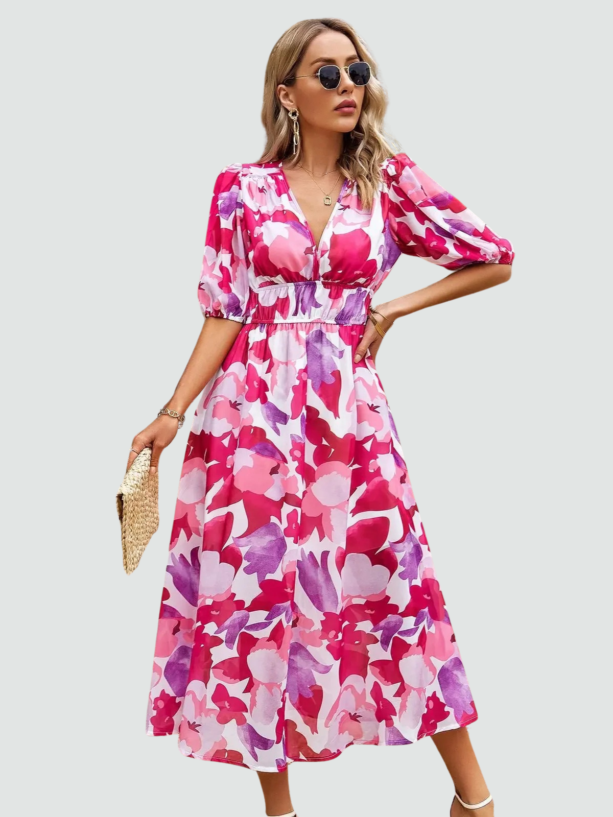 Flattering Summer Floral Dress