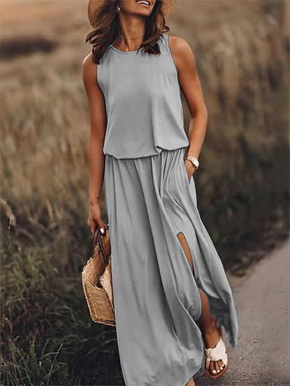 Eco-Soft Boho Maxi Dress