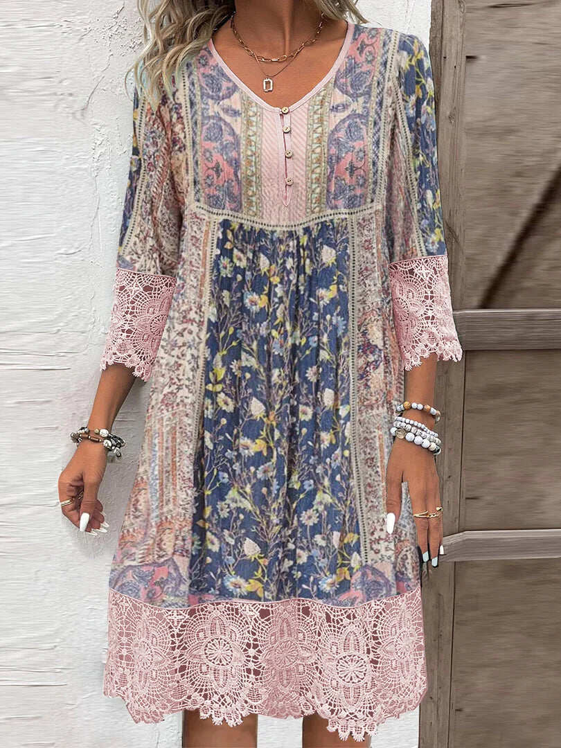 Elegant Boho A-Line Dress