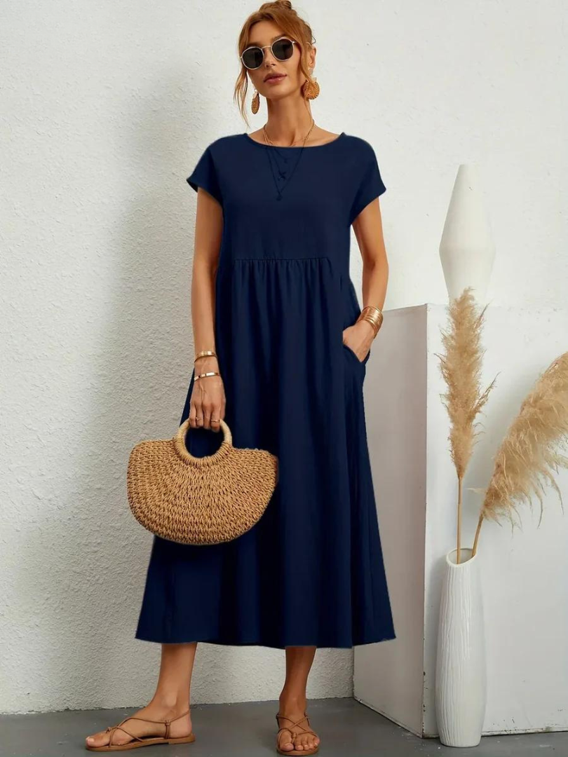 Cooling Cotton-Linen Dress