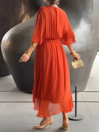 Effortless Elegance Wrap Midi Dress