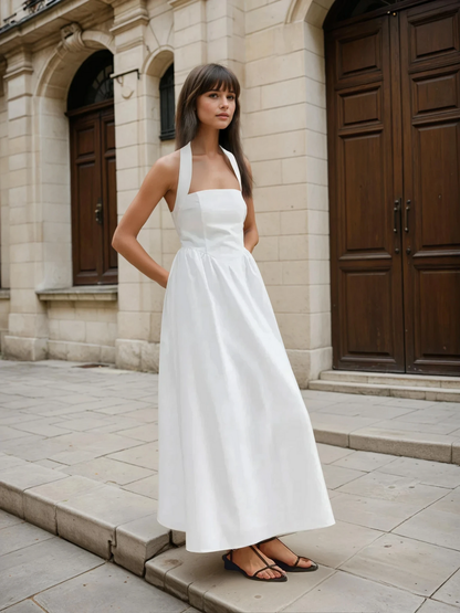Cooling Halter Maxi Dress