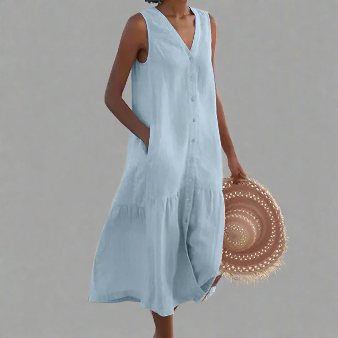 Cooling V-Neck Dress