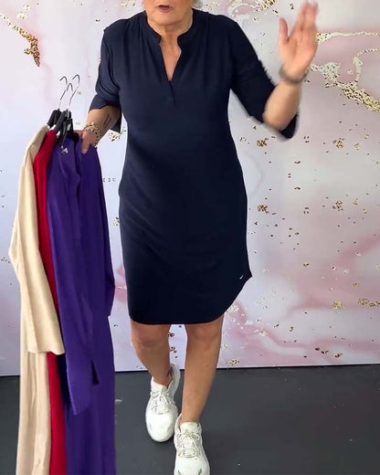Eco-Soft V-Neck Dress