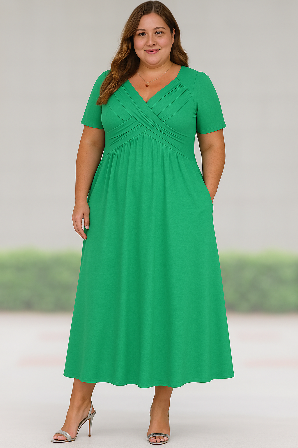 Elegant-Flare Midi Dress