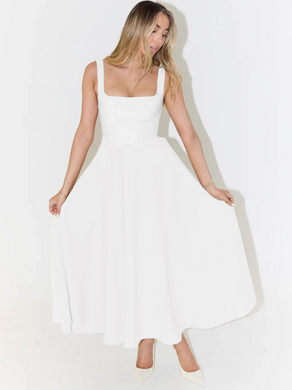 Elegant Figure-Enhancing Midi Dress