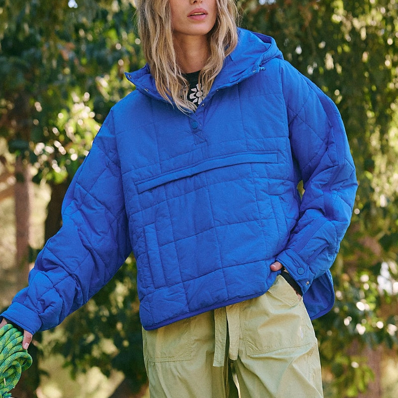 Water-Resistant Hooded Pullover