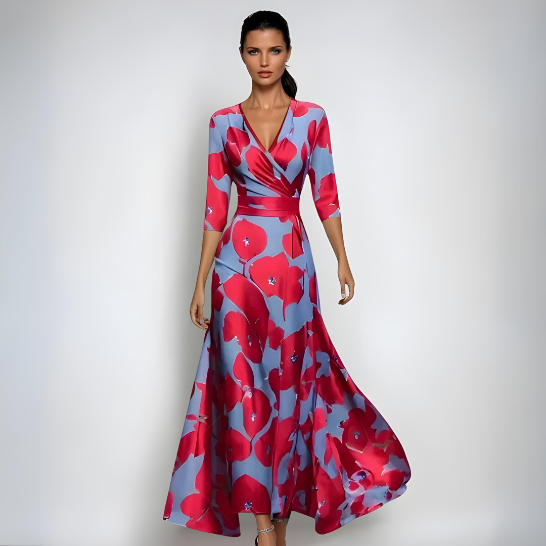 Floral-Print Wrap Dress