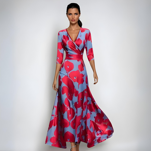 Floral-Print Wrap Dress