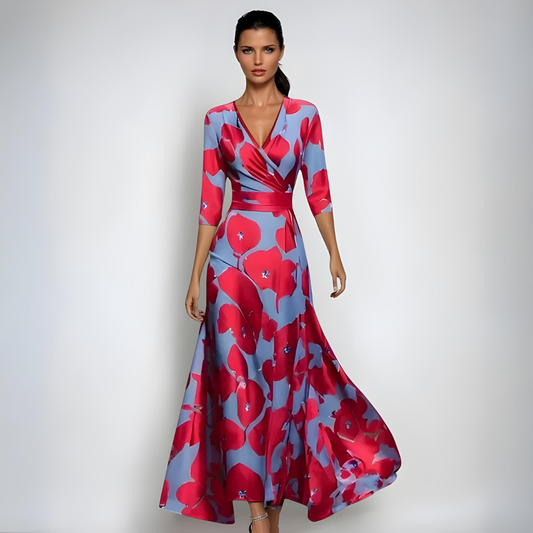 Floral-Print Wrap Dress
